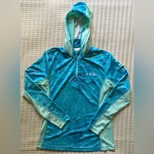 HUK Icon Performance Fishing Hoodie Women’s Medium Long Sleeve 1/4 Zip Outdoors